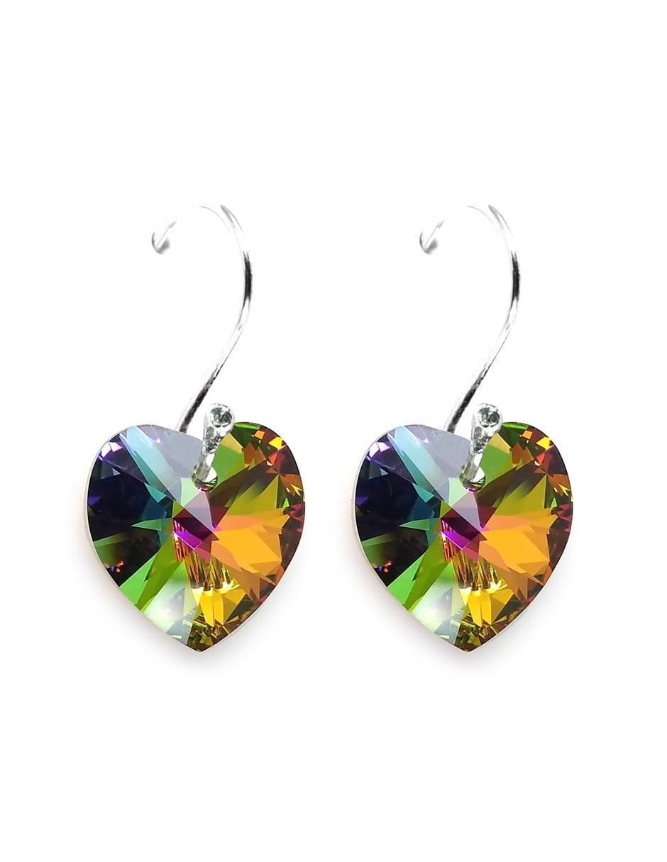 Aretes y collar de corazón Heart p 925 cristal 5