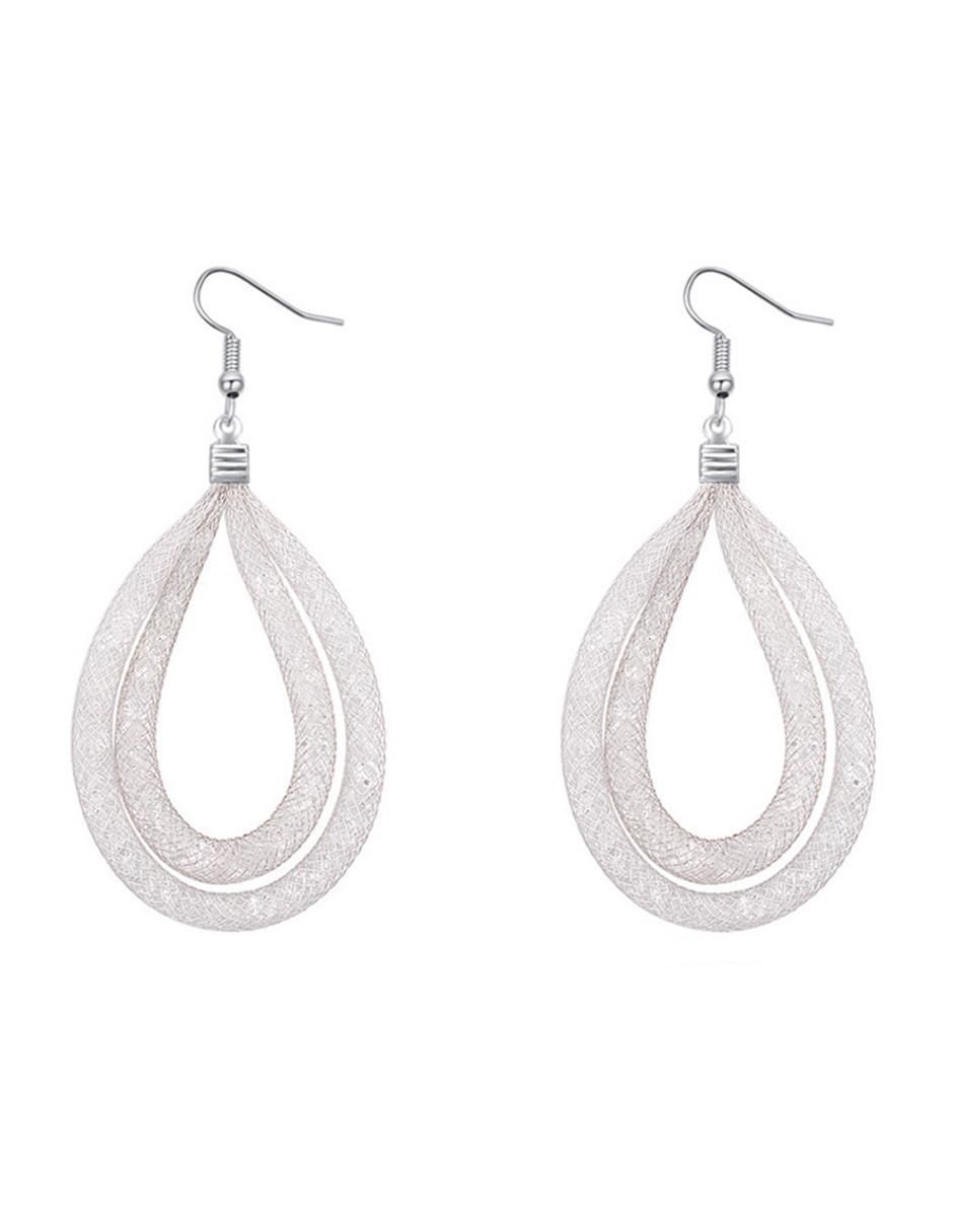 Aretes redondos con acabado brillante cristal
