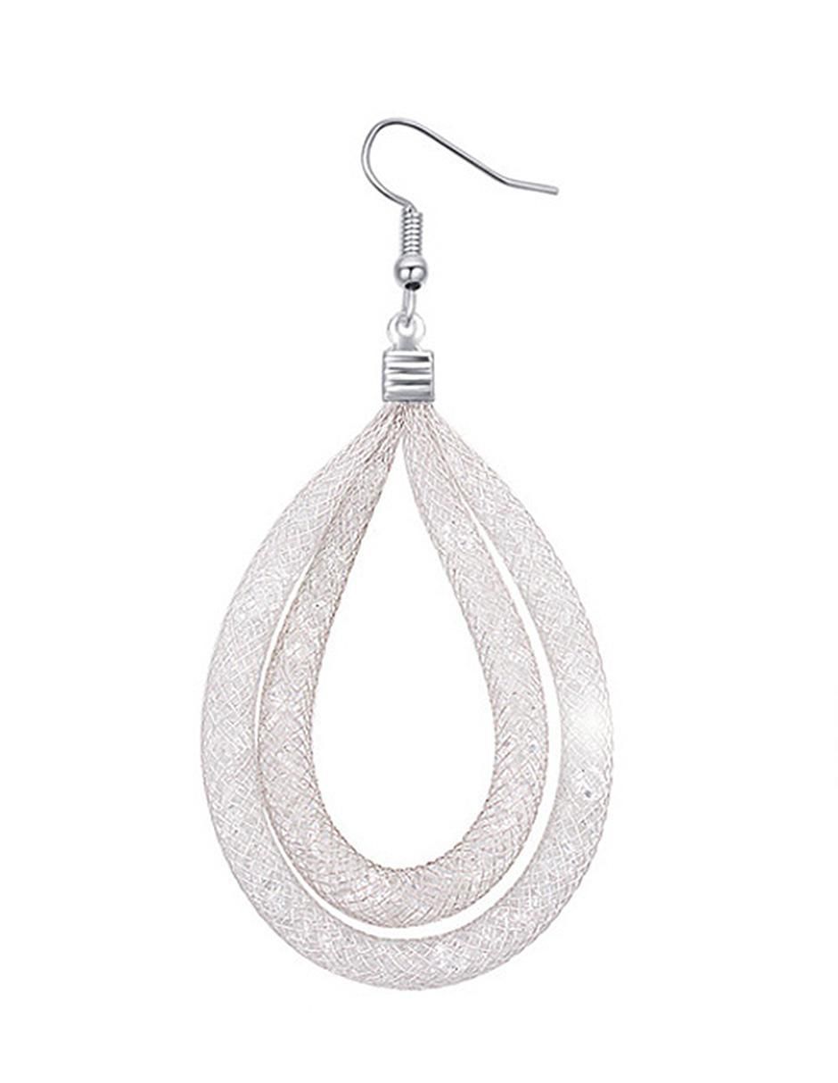 Aretes redondos con acabado brillante cristal