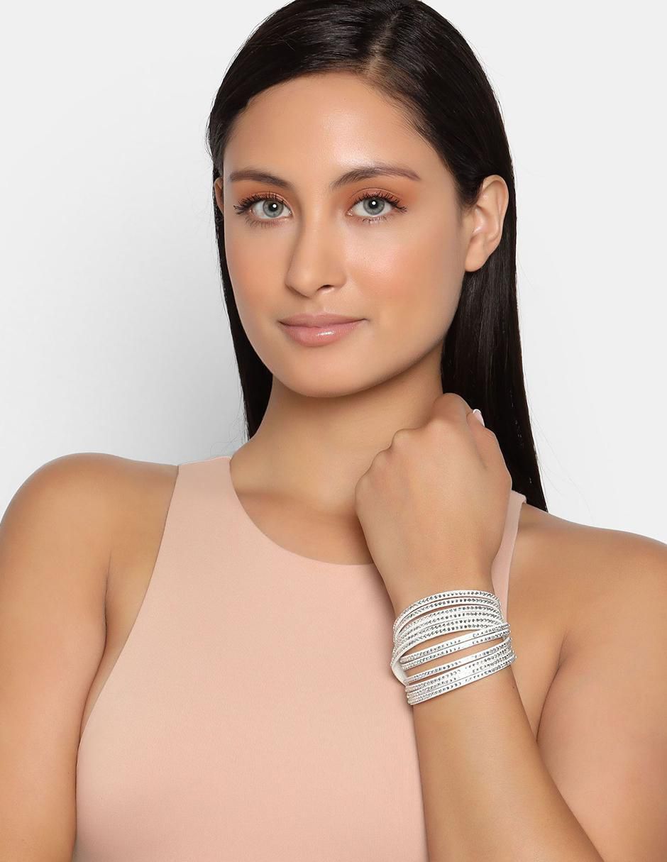 Pulsera con cristal acabado liso 2