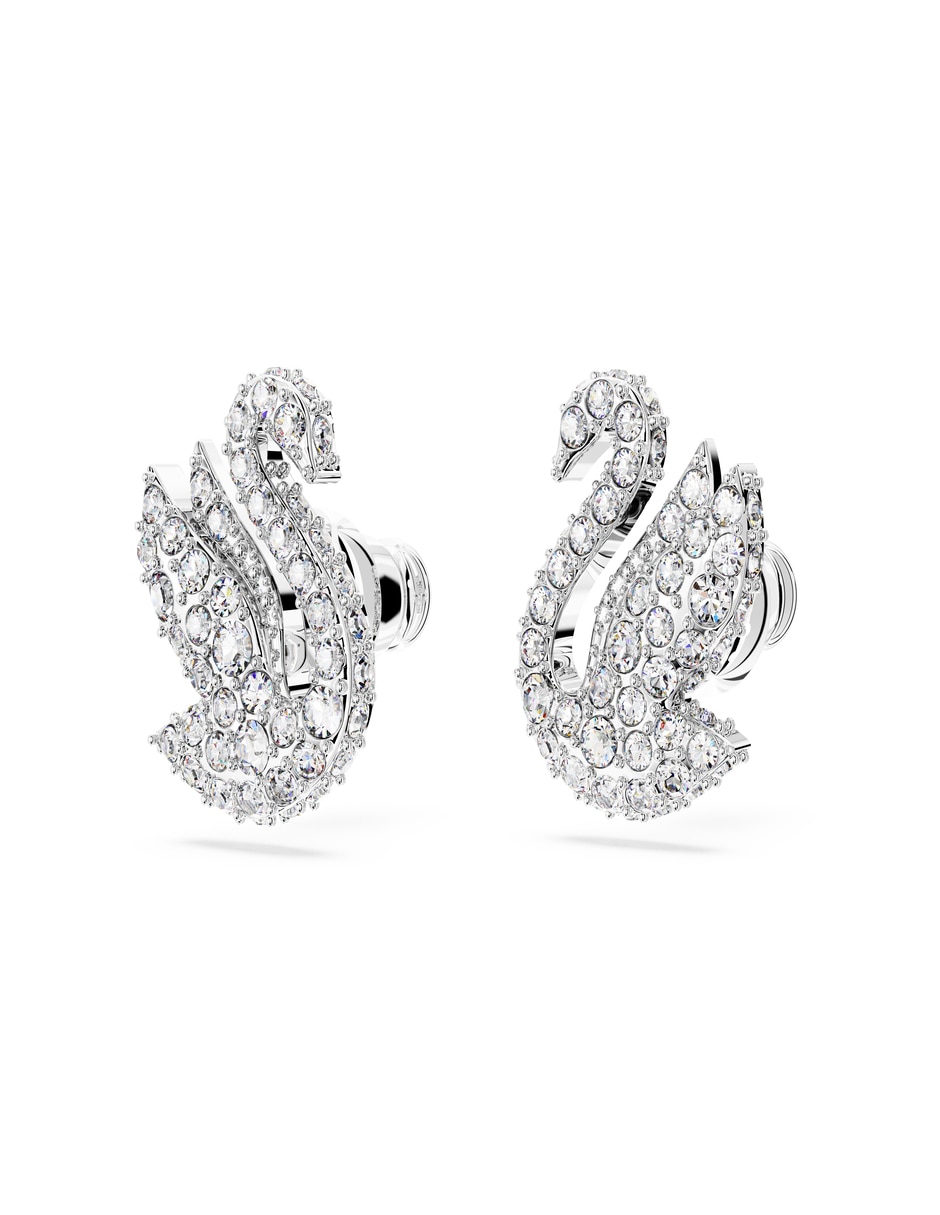Aretes de cisne con acabado brillante 3
