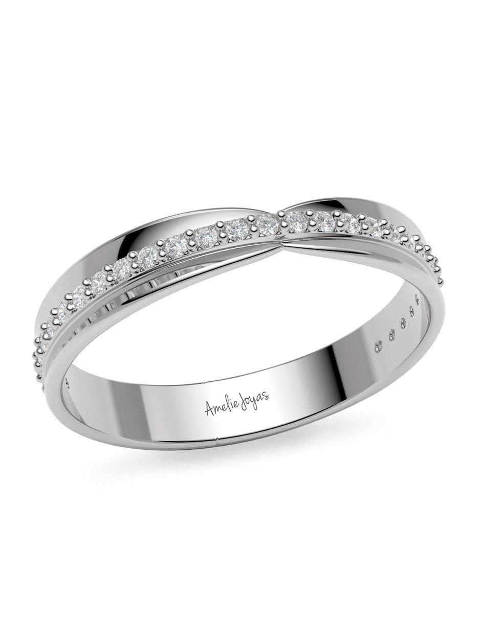 Anillo 14 k de oro zirconia brillante 4