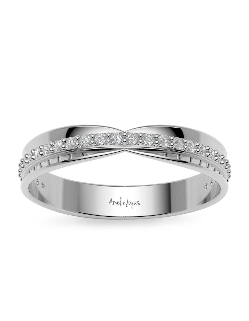 Anillo 14 k de oro zirconia brillante 3