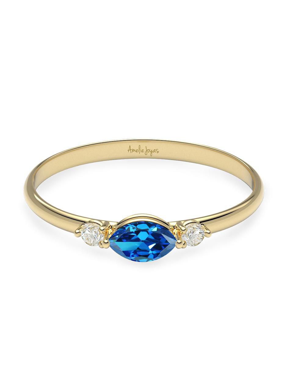 Anillo 10 k de oro zirconia brillante Anillo 10 k de oro zirconia brillante