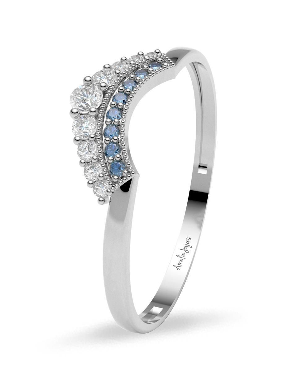 Anillo 14 k de oro zirconia brillante 4