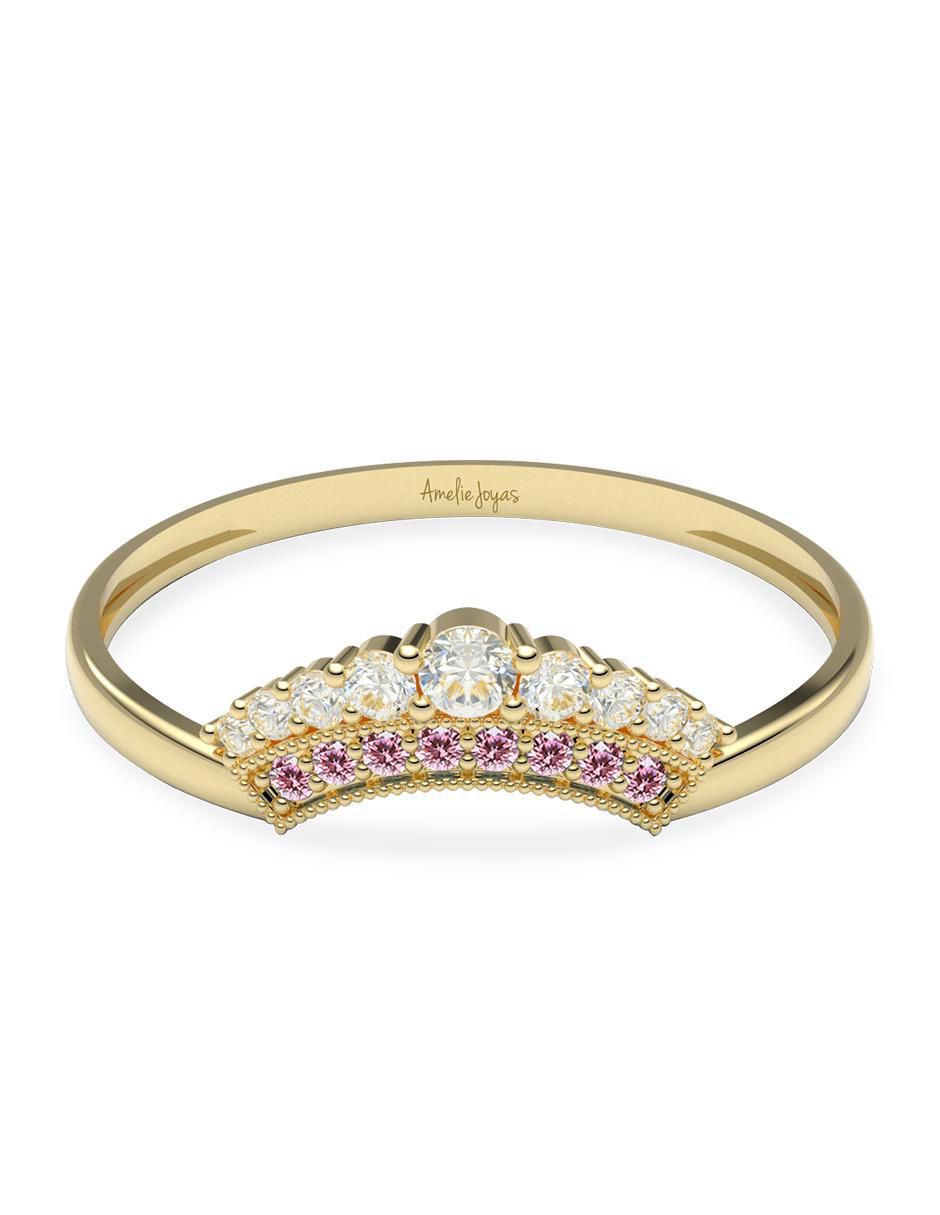 Anillo 14 k de oro zirconia brillante Anillo 14 k de oro zirconia brillante