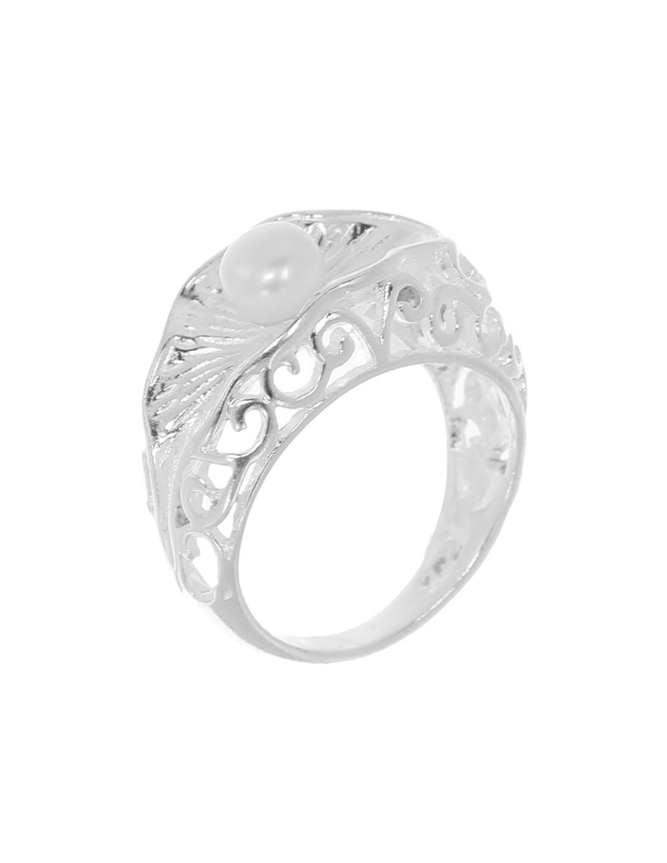 Anillo Vestigios P 925 de plata perla brillante