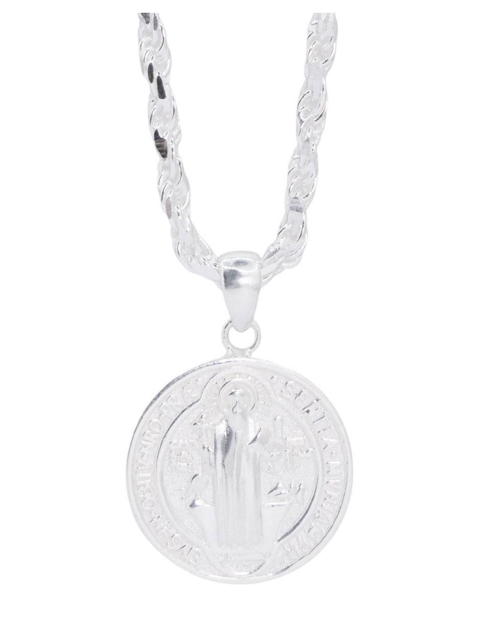 Collar con dije circular de plata P 925