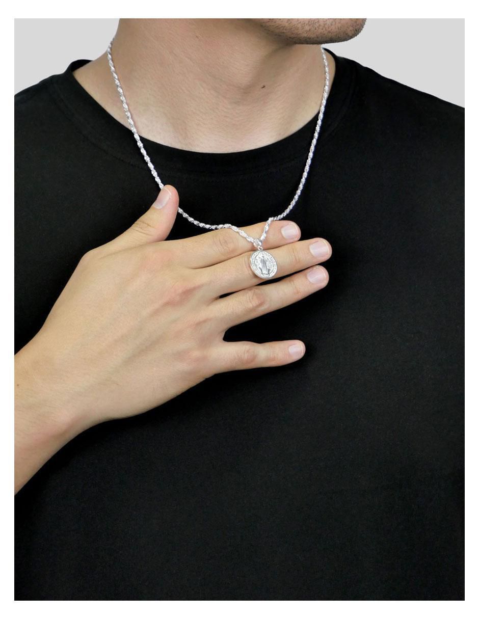 Collar con dije circular de plata P 925 6