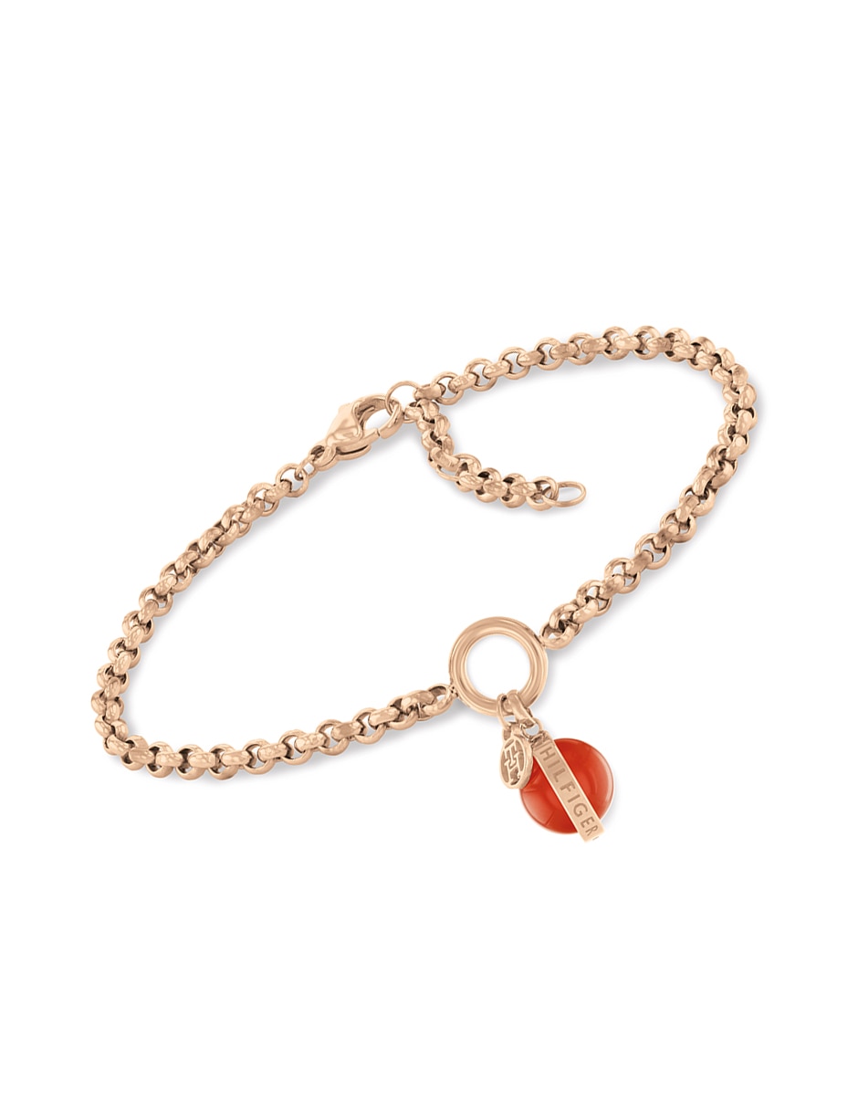 Pulsera Orb/Pearl con acabado baño de oro rosa 4
