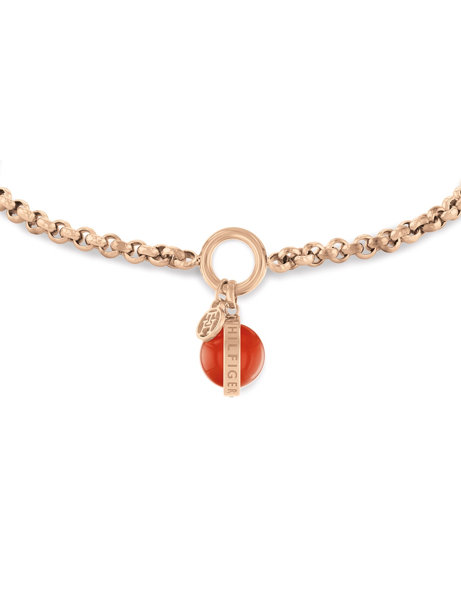 Pulsera Orb/Pearl con acabado baño de oro rosa 5