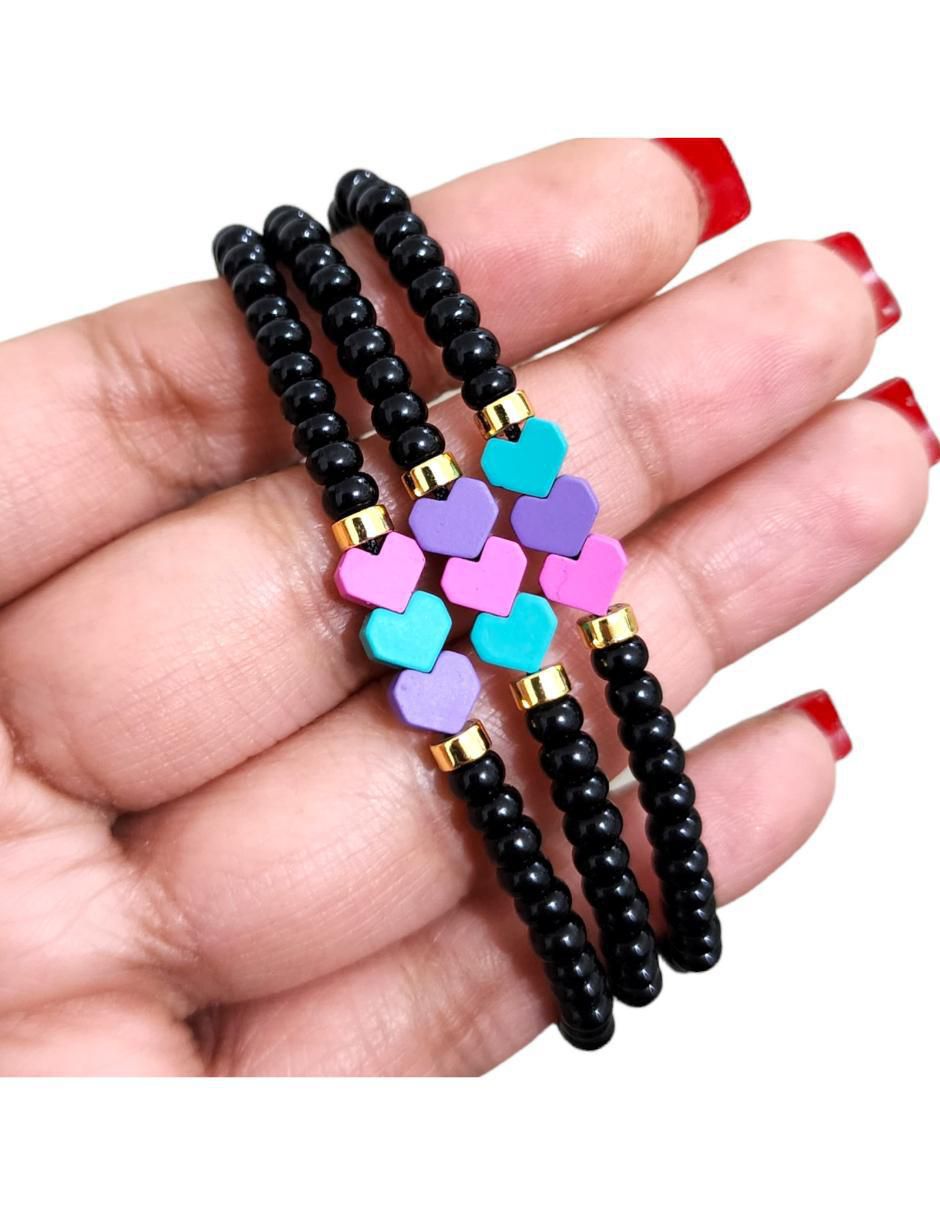 Pulsera con cristal acabado baño de oro 2