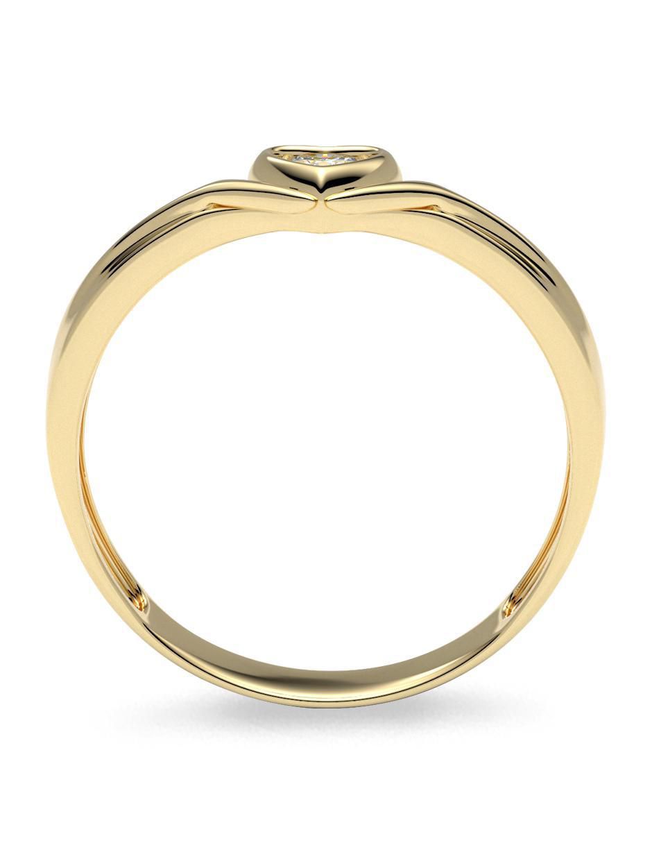 Anillo 14 k de oro zirconia brillante 3