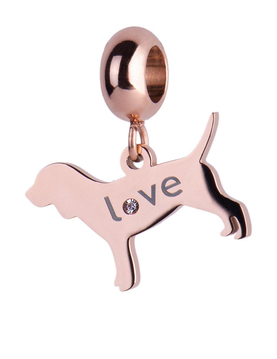 Charm de perro zirconia cúbica
