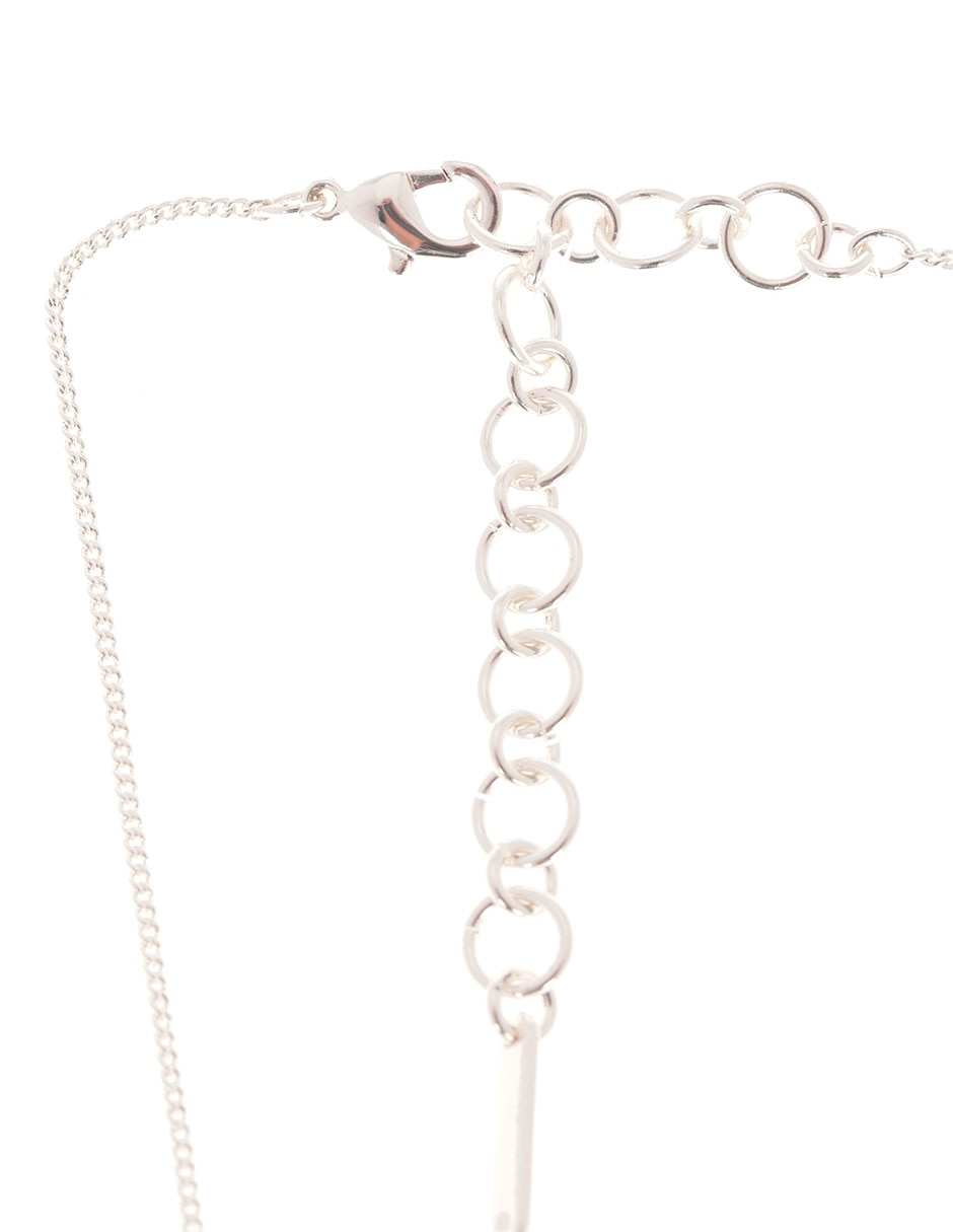Aretes y collar de corazón de plata P 925 3