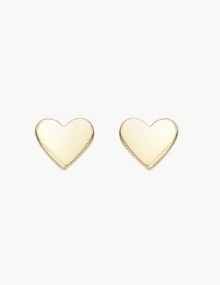 Aretes de corazón de plata 1
