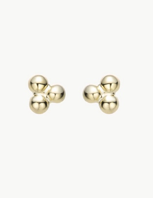 Aretes con acabado baño de oro