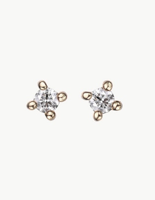 Aretes con acabado baño de oro