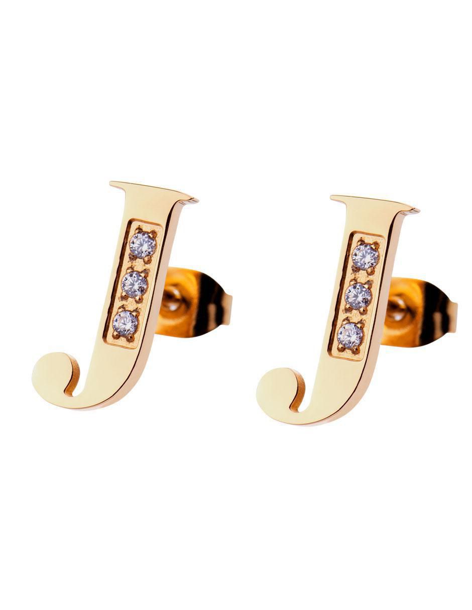 Broqueles de letra c 18 K con acabado brillante Broqueles de letra c 18 K con acabado brillante