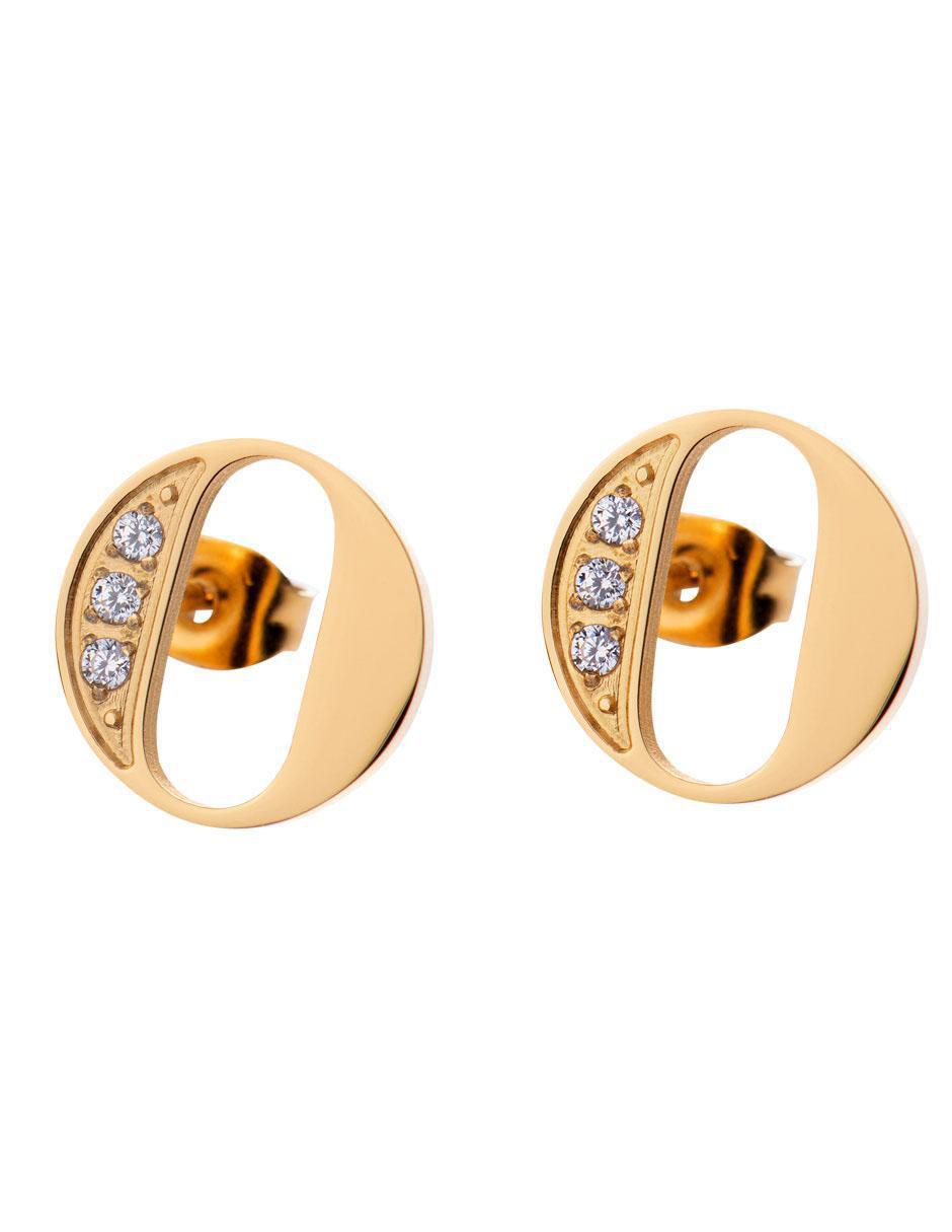 Broqueles de letra c 18 K con acabado brillante Broqueles de letra c 18 K con acabado brillante