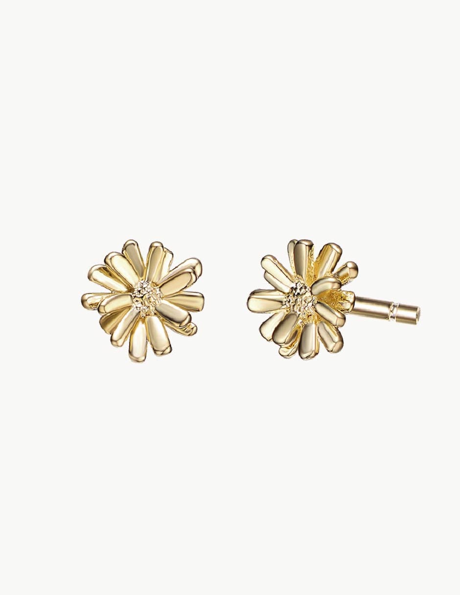 Aretes con acabado baño de oro
