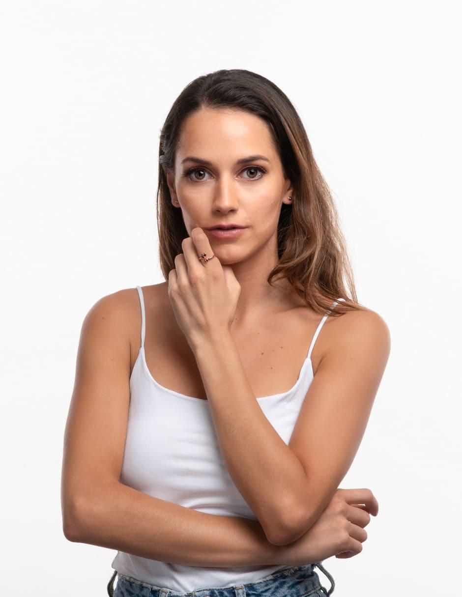 Anillo de corazón zirconia cúbica brillante 3
