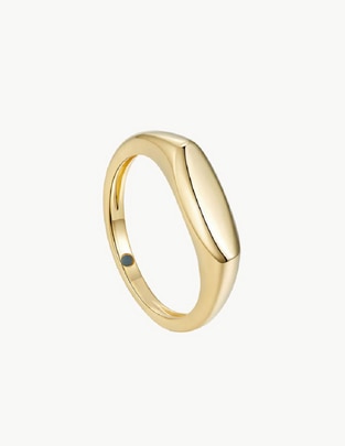 Anillo con gema Engrave 18 k baño de oro Anillo con gema Engrave 18 k baño de oro