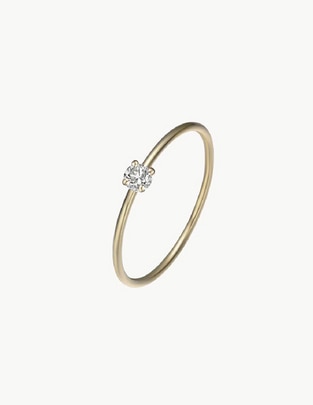 Anillo con gema Reef 18 k circonita baño de oro