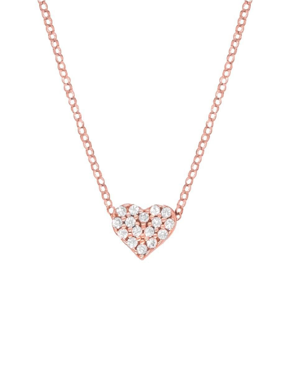 Collar de corazón Destellos de plata P 925