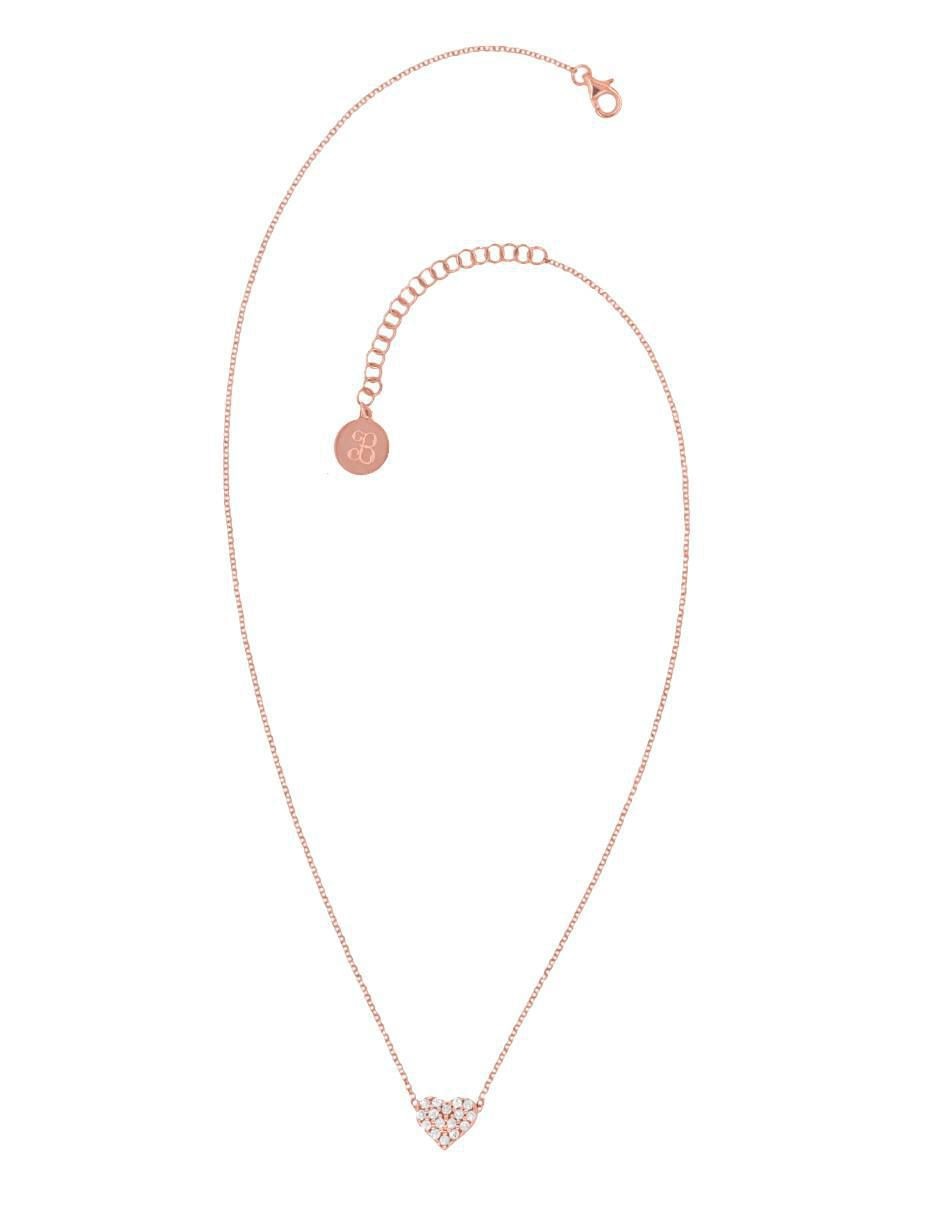 Collar de corazón Destellos de plata P 925
