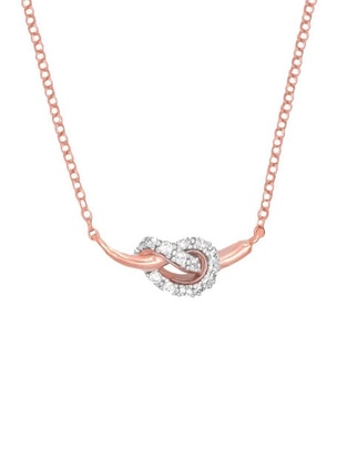 Collar Destellos de plata P 925 con acabado baño de oro rosa