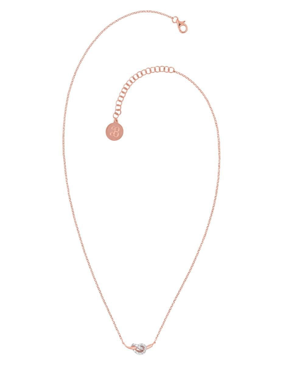 Collar Destellos de plata P 925 con acabado baño de oro rosa