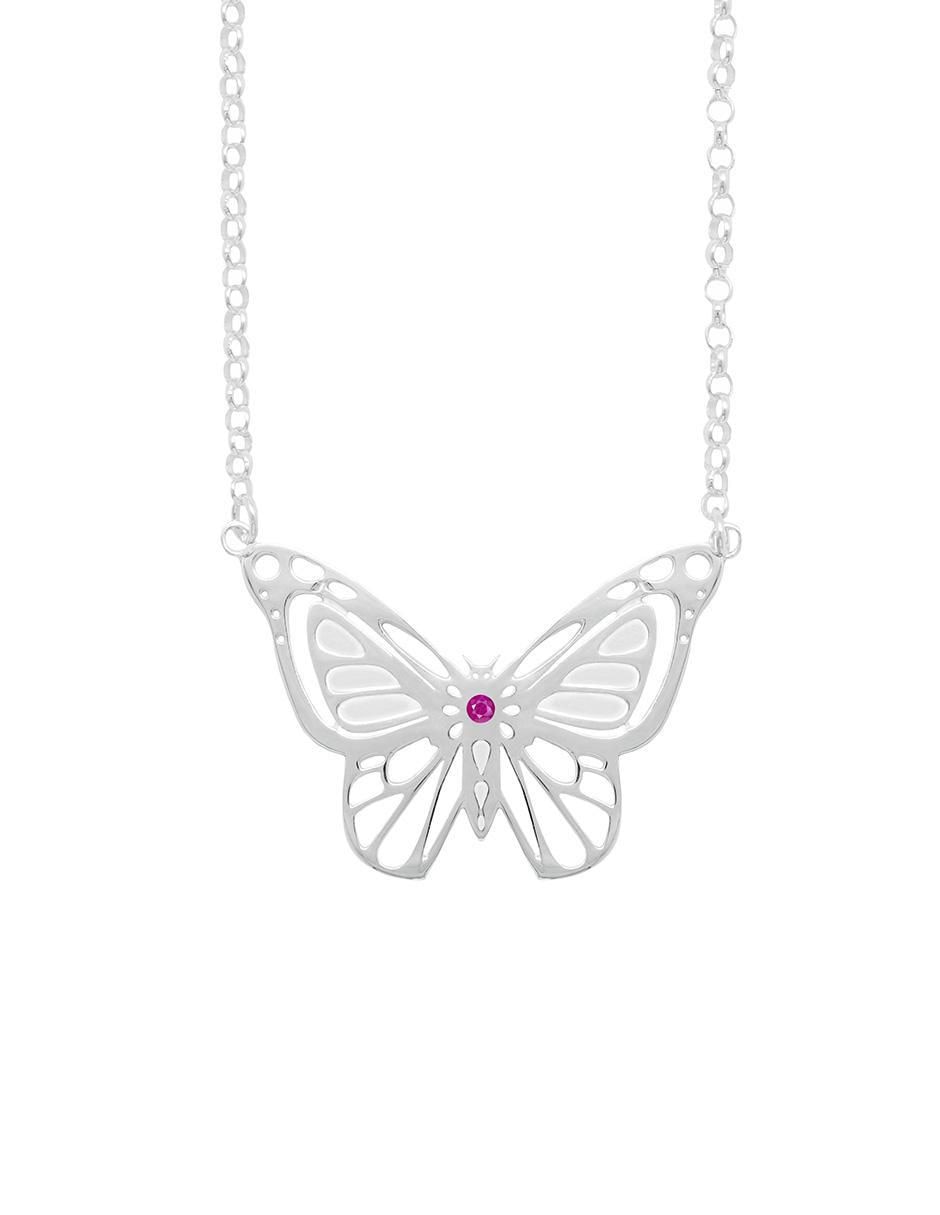 Collar de mariposa de plata P 925