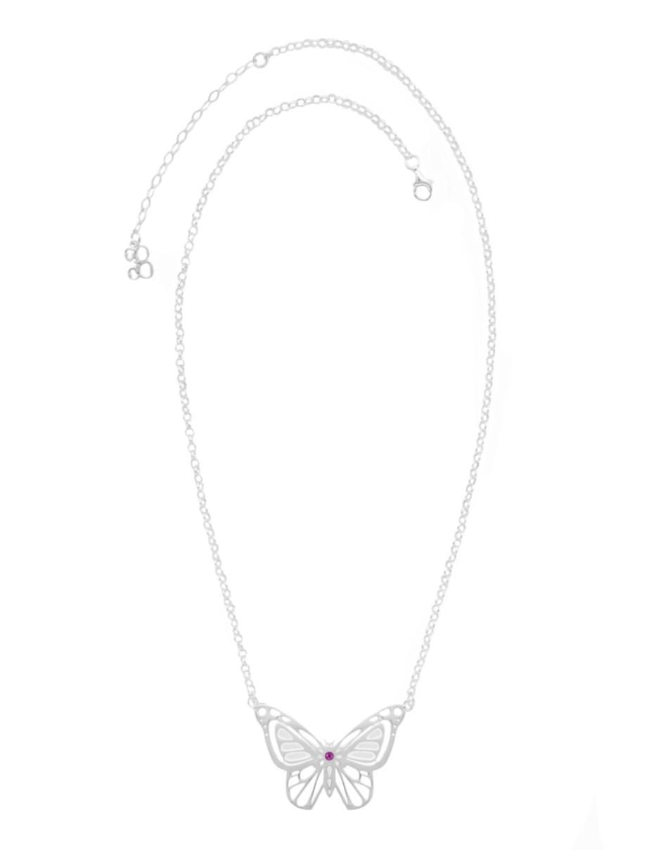 Collar de mariposa de plata P 925
