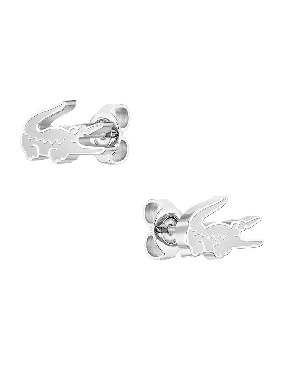 Aretes de logo con acabado brillante