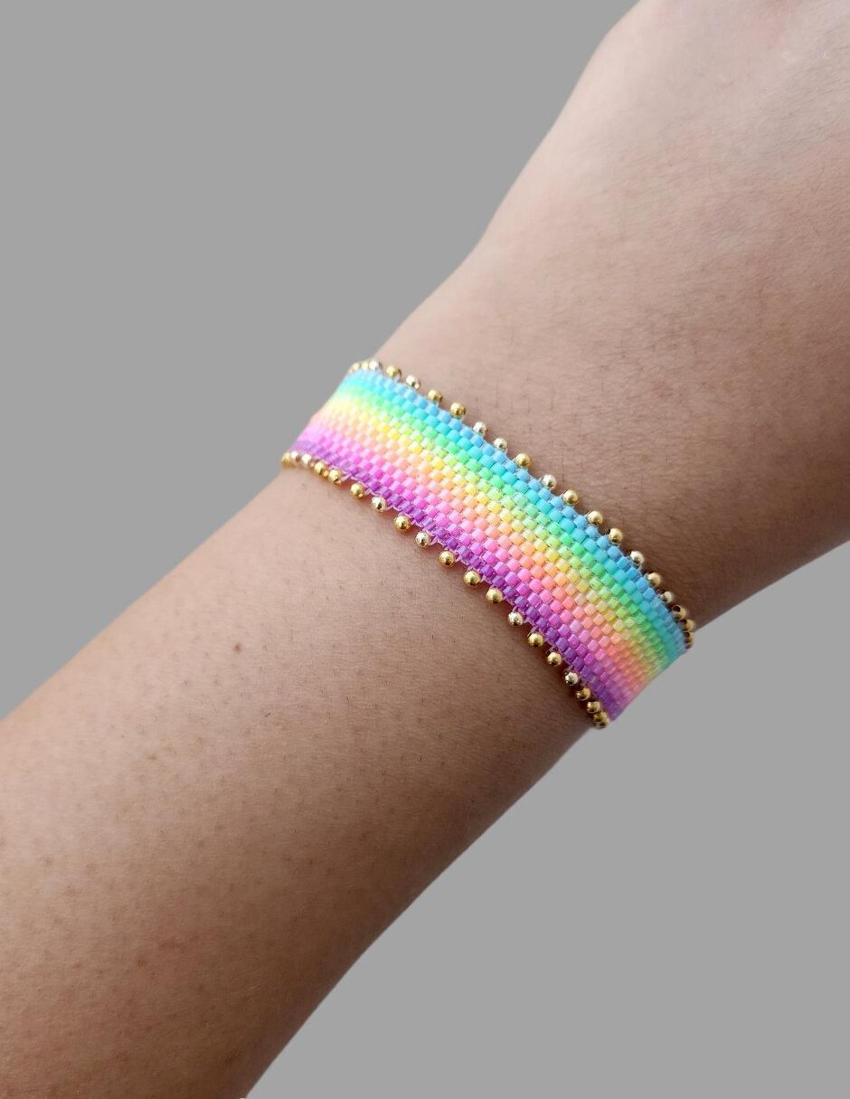 Brazalete con cristal acabado liso 2