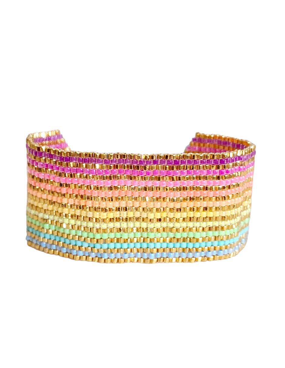 Brazalete con cristal acabado liso 4