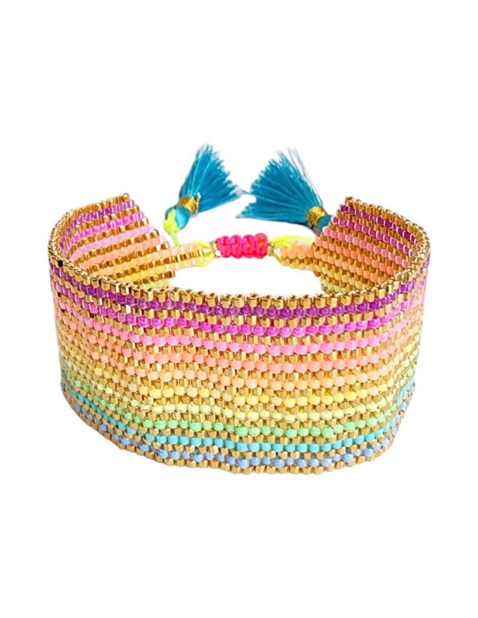 Brazalete con cristal acabado liso 5