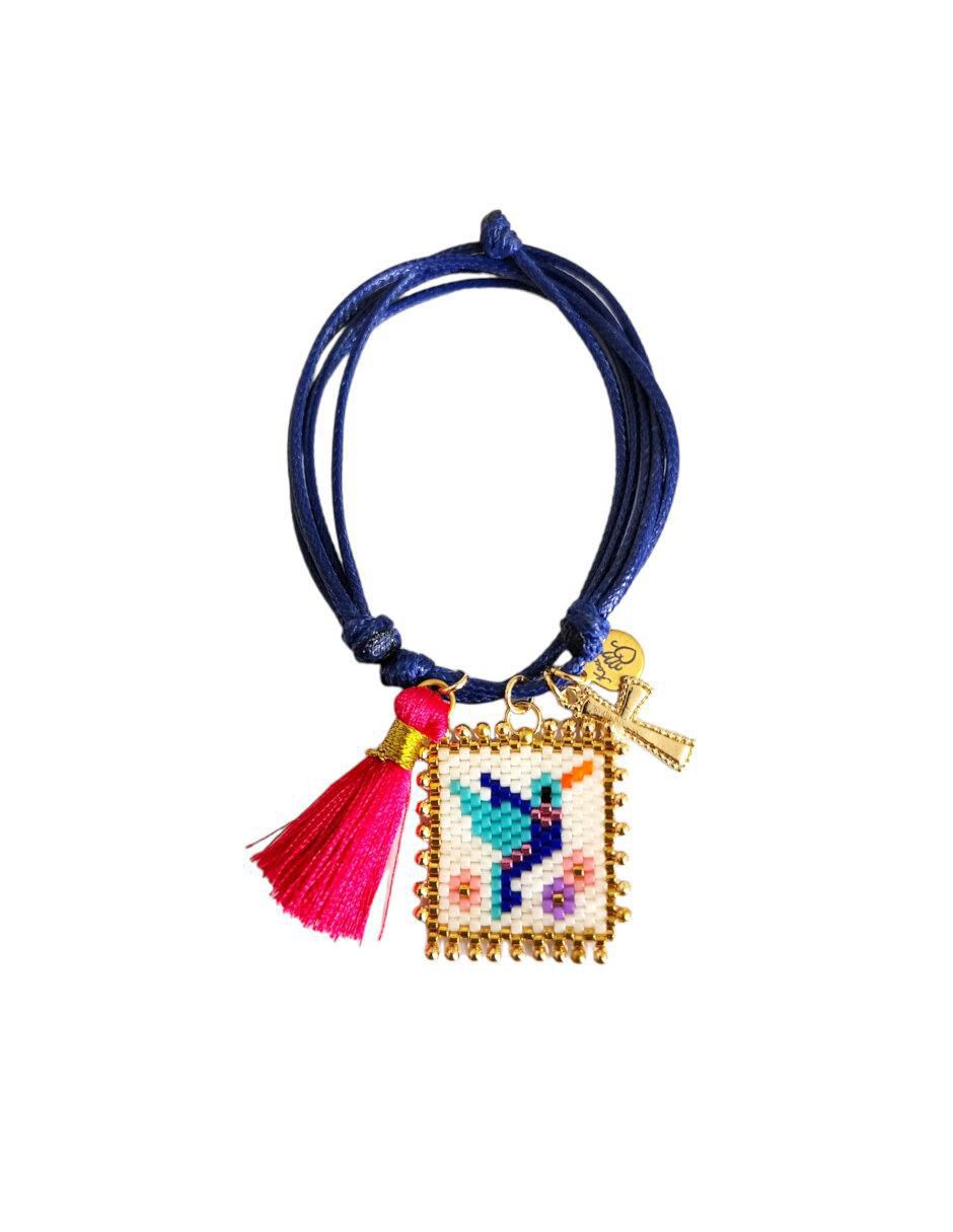 Pulsera con cristal acabado brillante