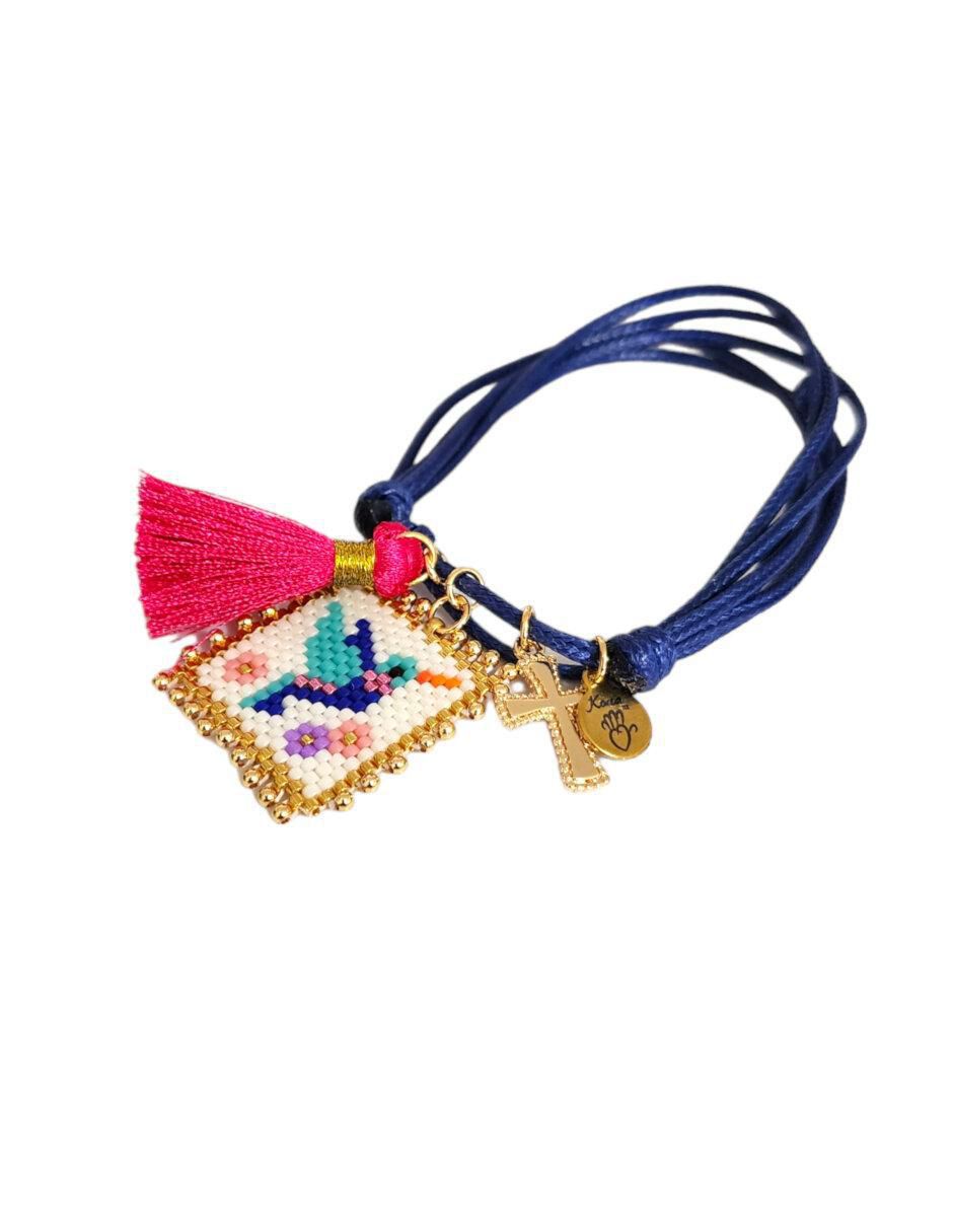 Pulsera con cristal acabado brillante