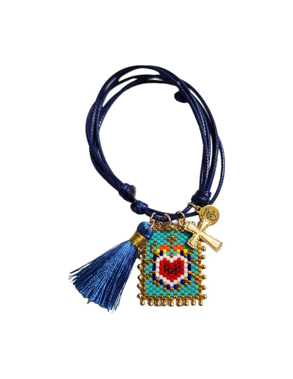 Pulsera con cristal acabado liso 1