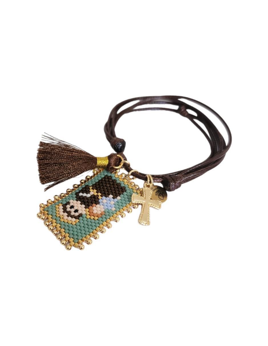 Pulsera con cristal acabado brillante 3