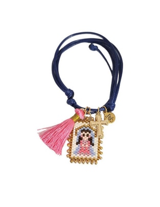 Pulsera con cristal acabado liso