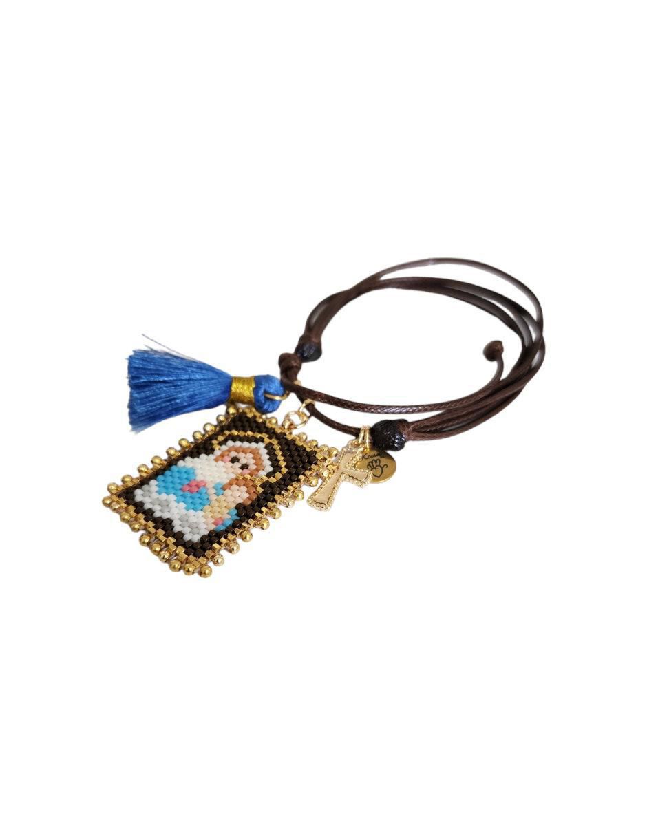 Pulsera con cristal acabado brillante