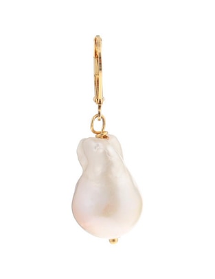 Aretes de oro amarillo perla