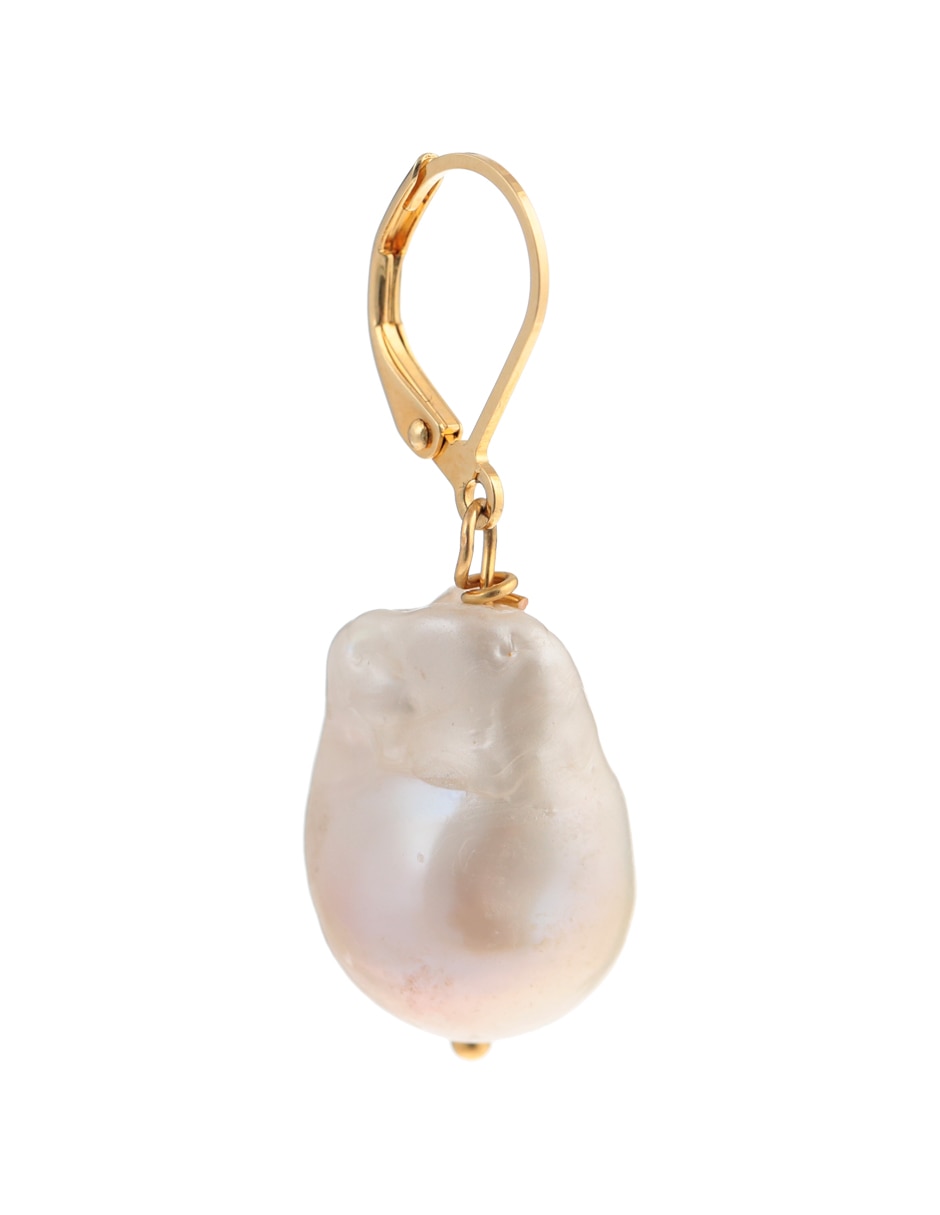 Aretes de oro amarillo perla 2