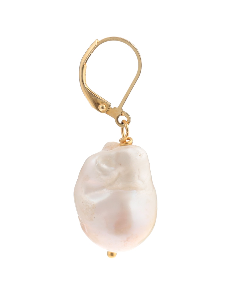 Aretes de oro amarillo perla 3