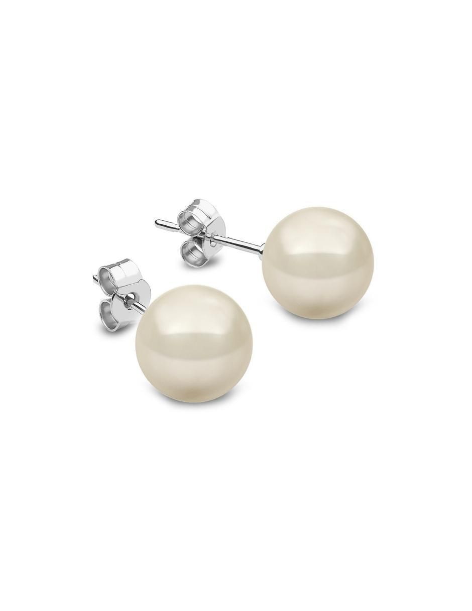 Aretes y collar redondo Pearls de plata p 925 cristal 3