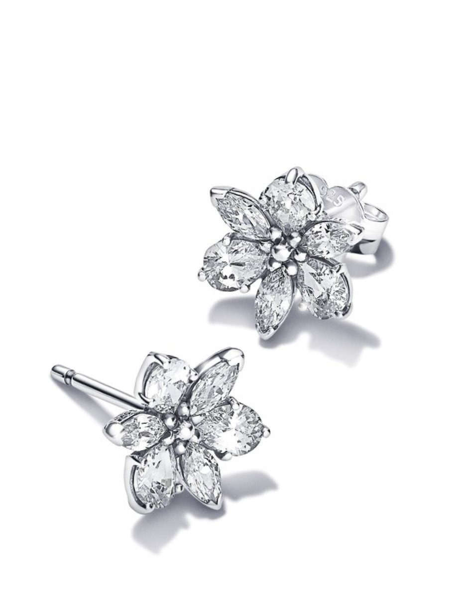 Aretes de aro Timeless de plata P 925 con acabado plateado 2