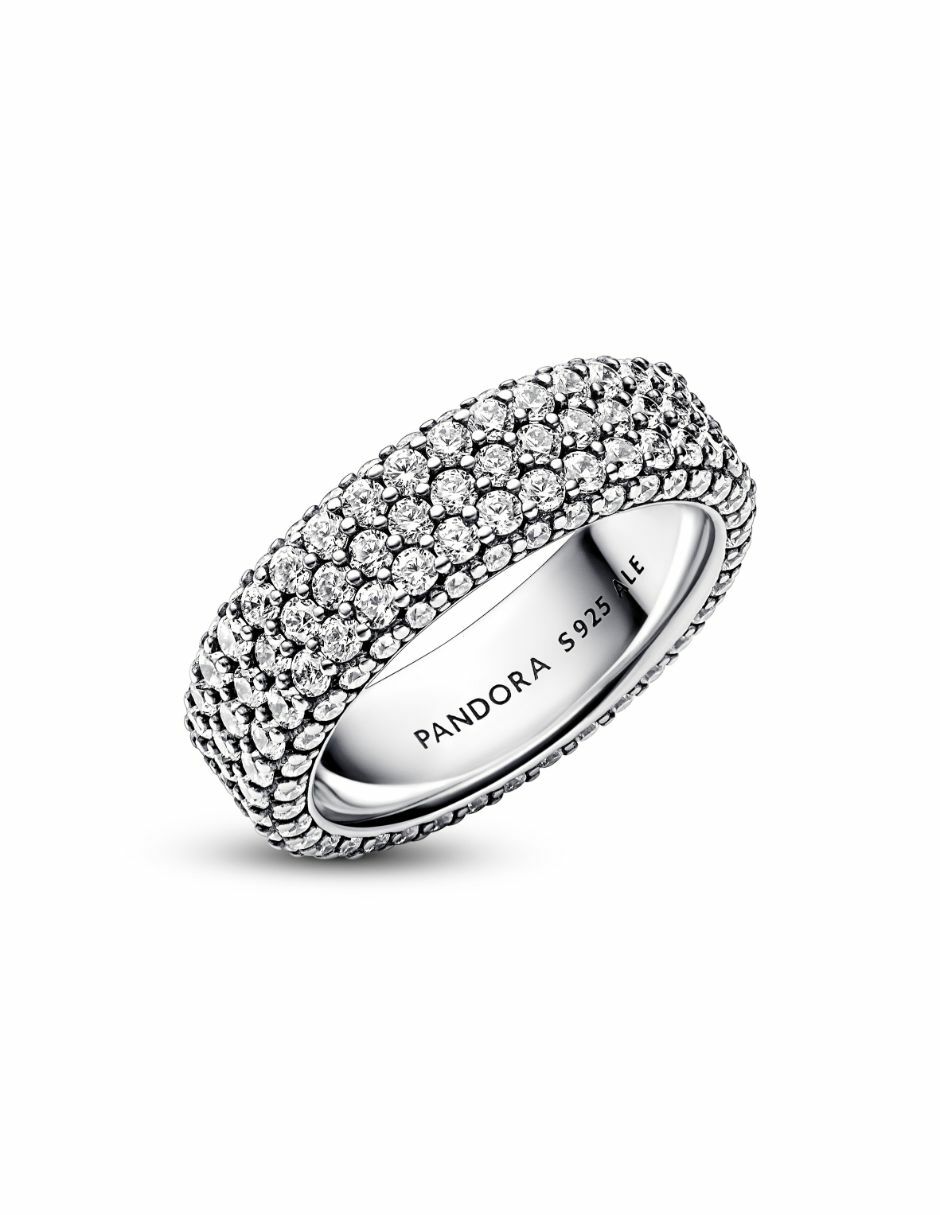 Anillo Timeless de plata zirconia cúbica brillante 3